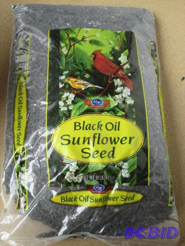 lot 16 image: 10 lb bag of black oil sunflower seed, good t...