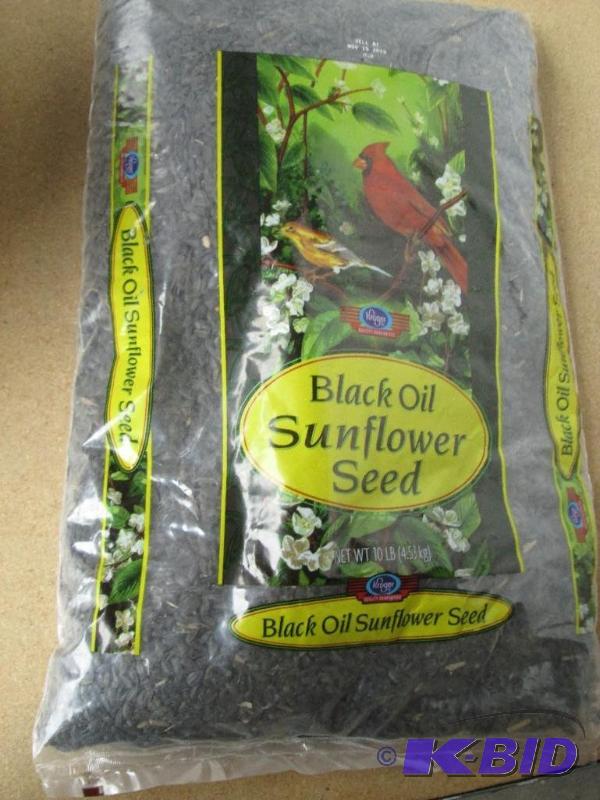 lot 17 image: 10 lb bag of black oil sunflower seed, good t...