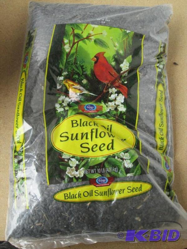 lot 18 image: 10 lb bag of black oil sunflower seed, good t...