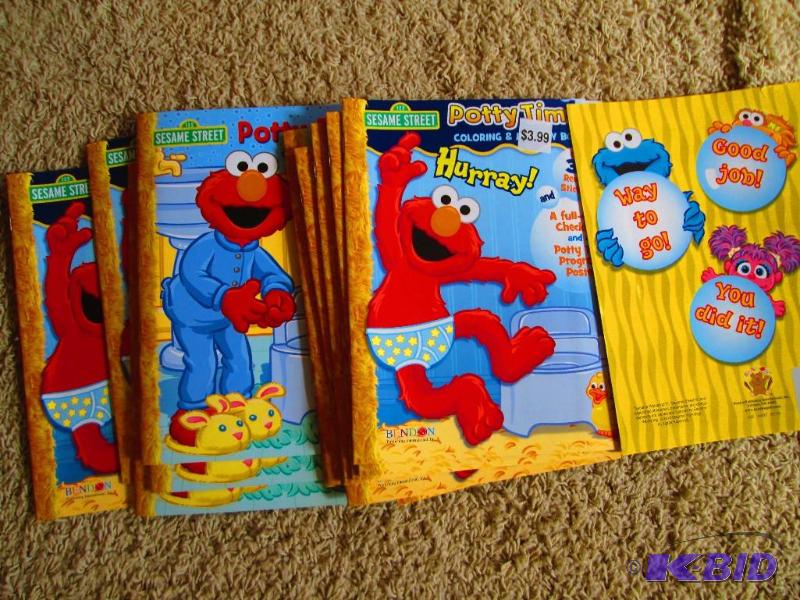 lot 201 image: Lot of approx. 14 Sesame Street coloring and ...