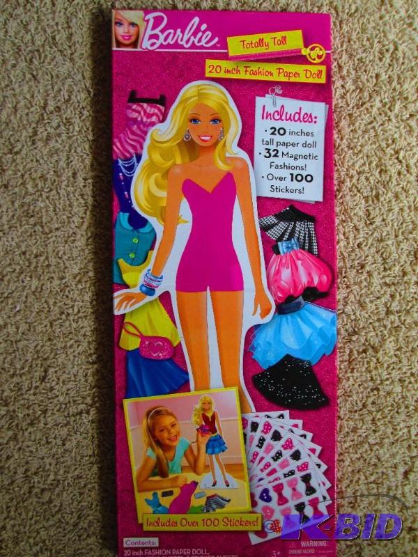 lot 206 image: Barbie 20 inch tall paper doll with magnetic ...