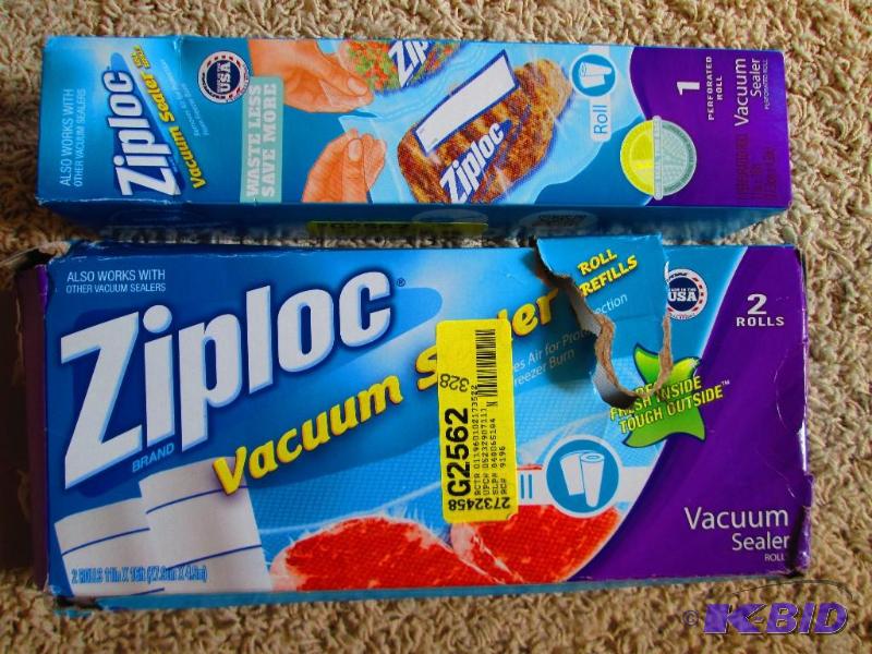 lot 207 image: 3 rolls total Zip Lock vacuum sealer bags,...