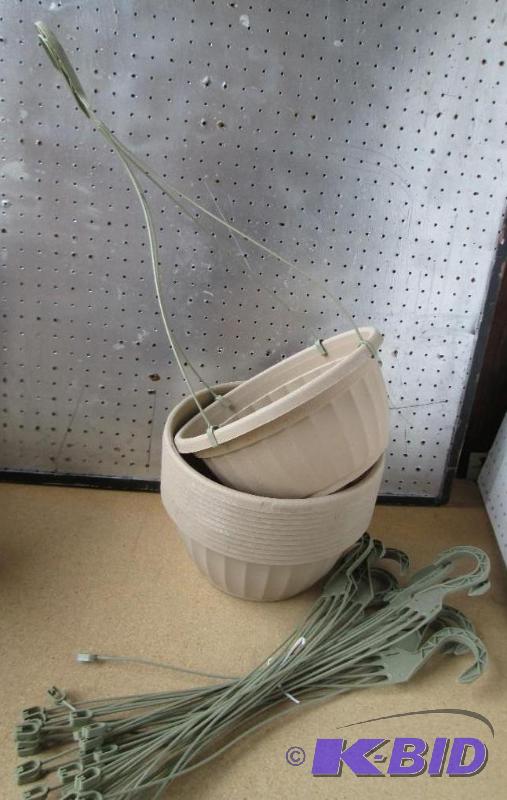 lot 42 image: Lot of 12 new hangning basket planters, 12 in...