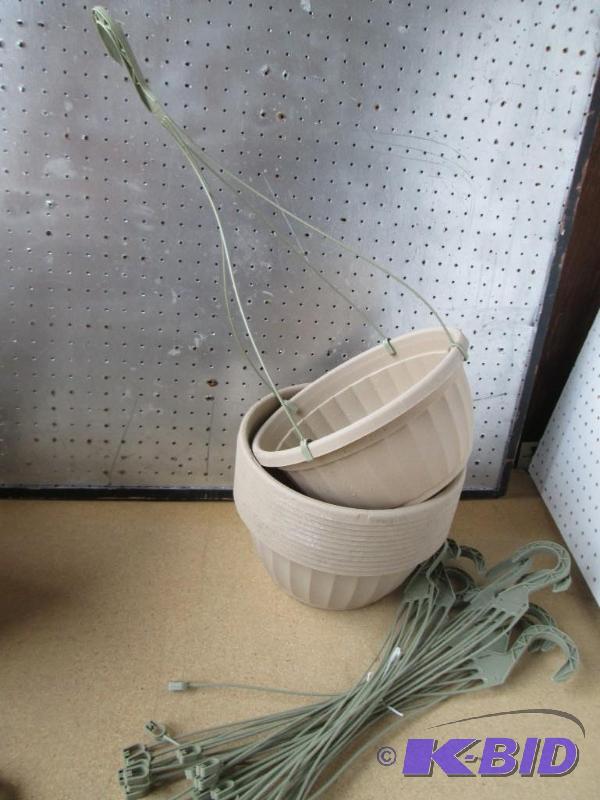 lot 43 image: Lot of 12 new hangning basket planters, 12 in...