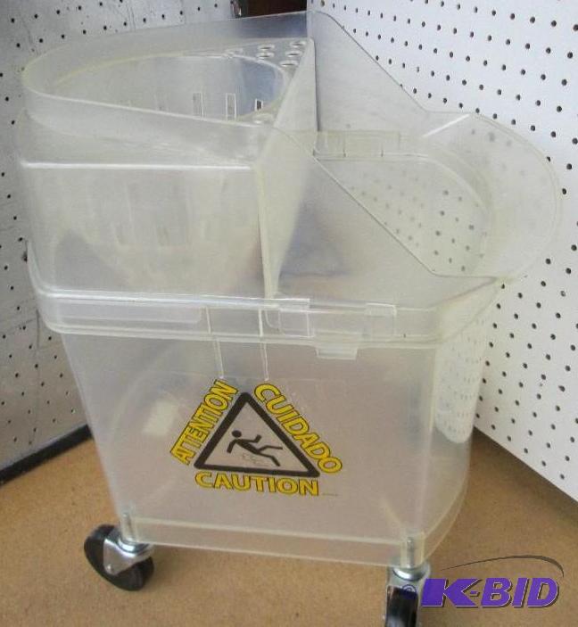 lot 49 image: Brand new commercial mop bucket on caster whe...