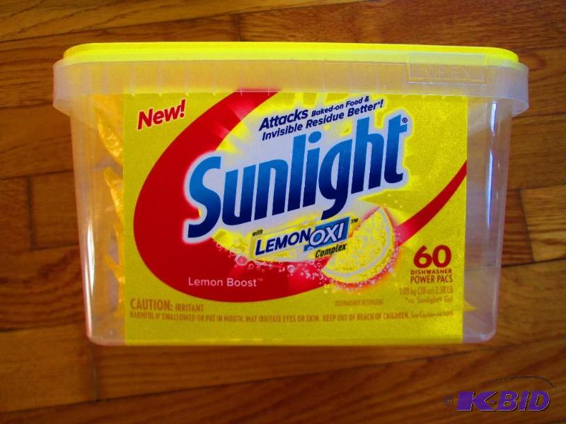 lot 55 image: Sunlight 60 count automatic dishwasher deterg...