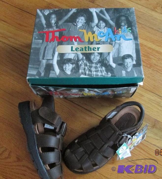 lot 90 image: Thom McAn kids leather sandals, size 13...
