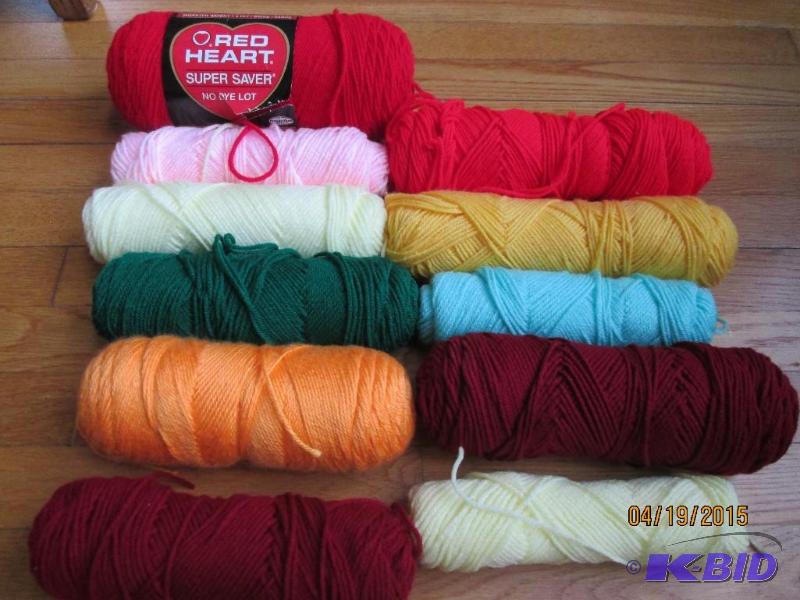 lot 95 image: Lot of assorted yarn colors...