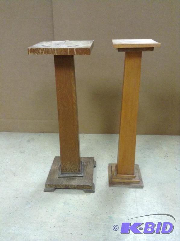 2 Wooden Plant Stands