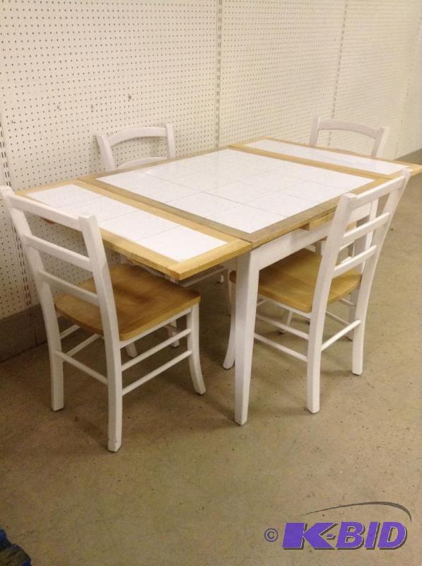 lot 3 image: Tile Top Table & Chair