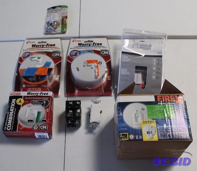 8 item lot Smoke detectors and more