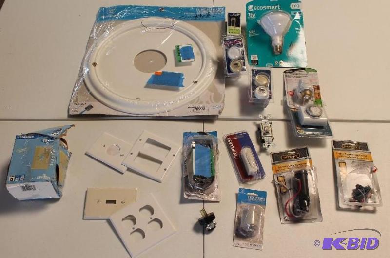 19 item lot Misc. electrical supplies