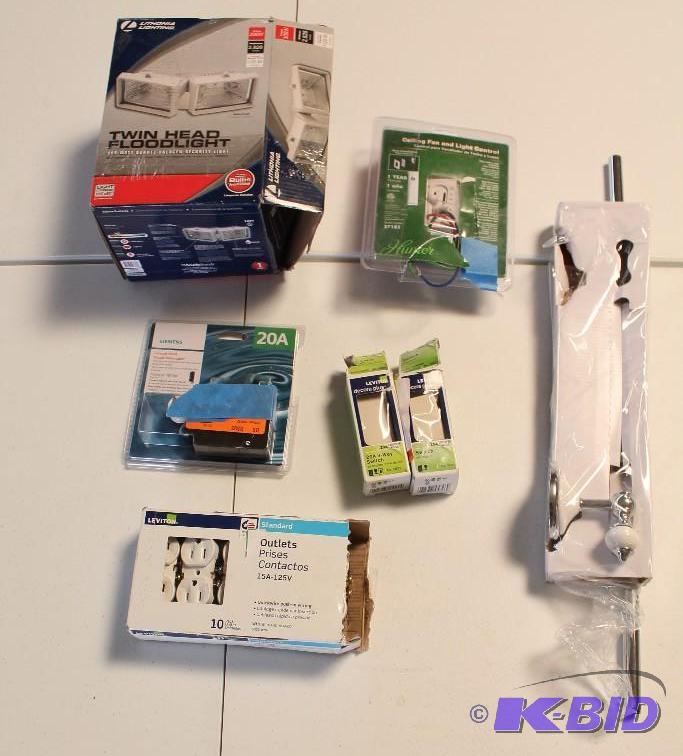 7 item lot.  Misc Electrical and Lighting.