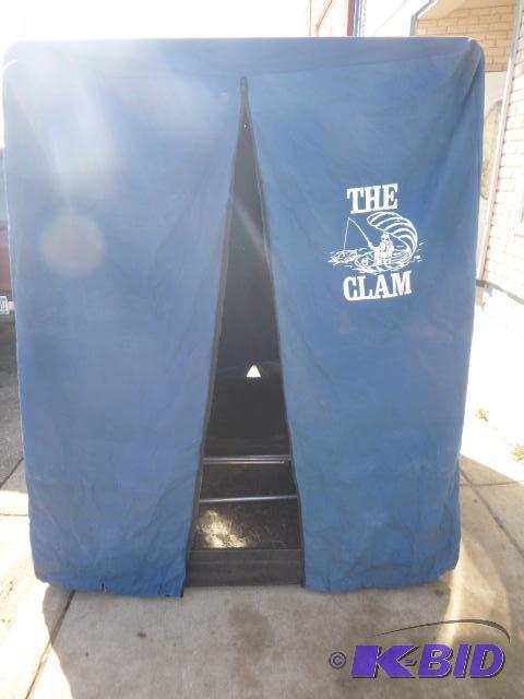 lot 1 image: The Clam Portable Fish House 4 holes for fish...