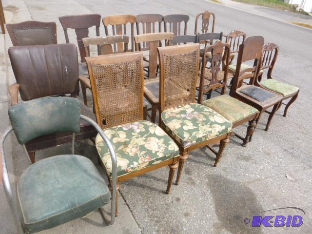 lot 146 image: 18 Old Chairs...