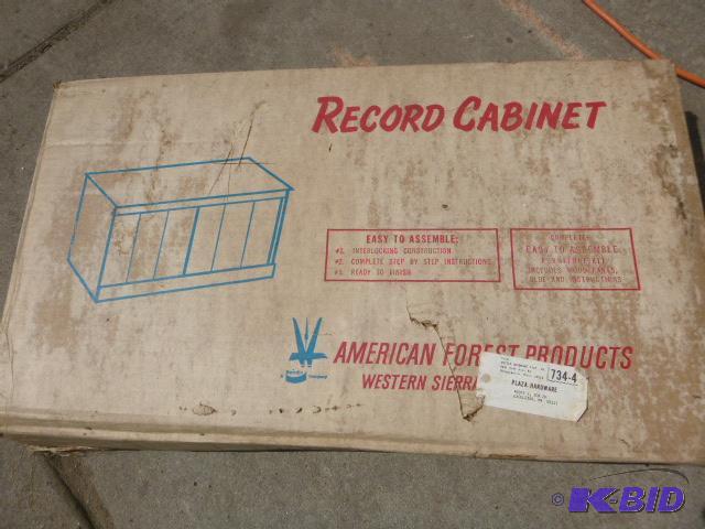 lot 196 image: New American Forest Products Record Cabinet #...