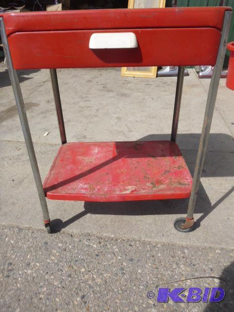 lot 197 image: Vintage Kitchen Roller Cart...