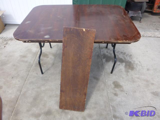 lot 64 image: Table with Folding Legs 38" X 54"...