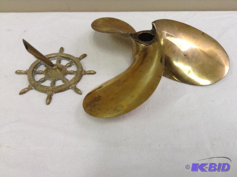 lot 125 image: 2 Maritime Brass Pieces