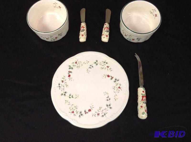 lot 142 image: Phaltzgraff Winterberry Serving Pieces