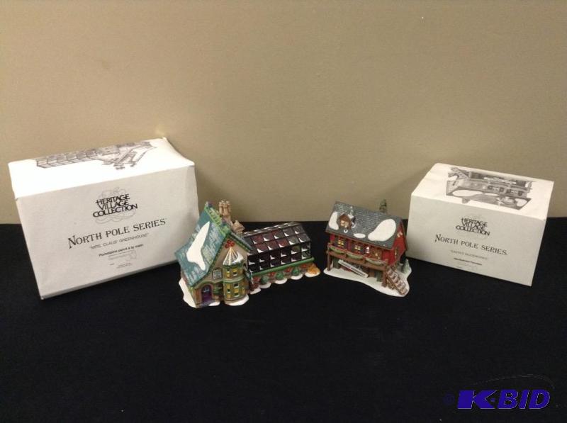 lot 21 image: Two Dept 56 North Pole Series Houses