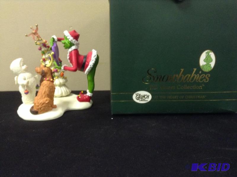 lot 23 image: At The Heat of Christmas Grinch Snowbabies
