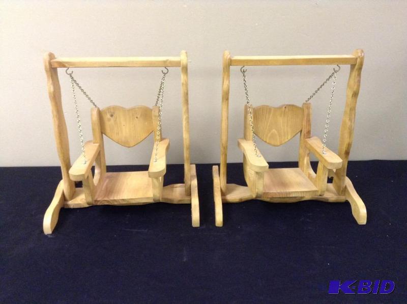 lot 29 image: Two Cute Swinging Chairs