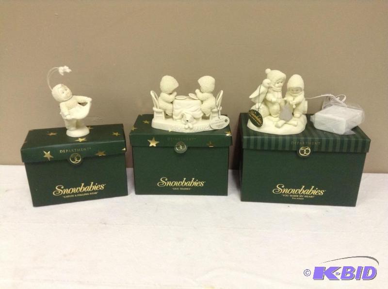 lot 39 image: 3 Snowbabies - Catch Falling Star, Give Thanks & Warm Heart