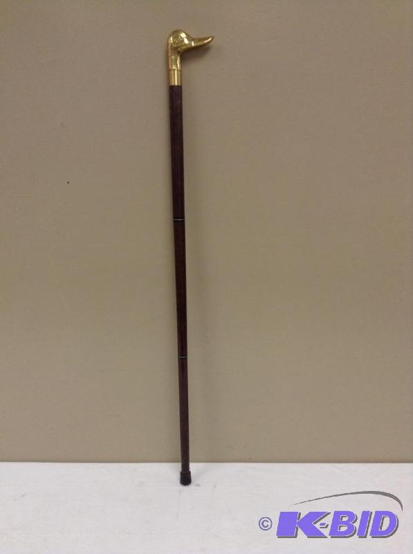 lot 46 image: Brass Duck Head Cane