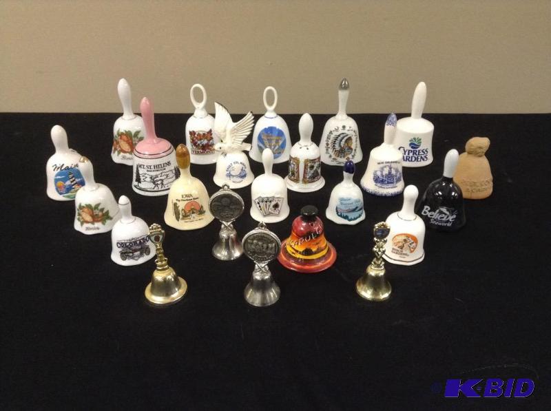 lot 49 image: Assortment of Decorative Souvenir Bells