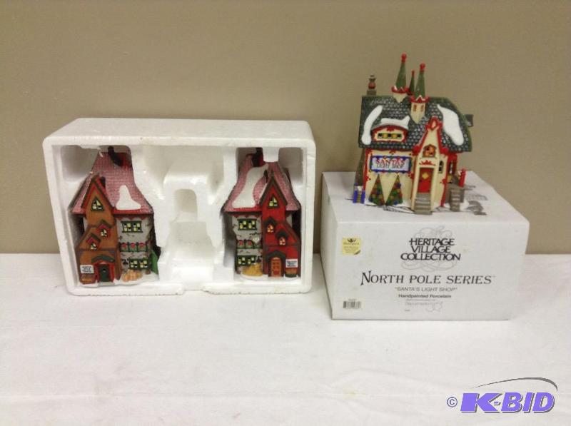 lot 5 image: 3 North Pole Series Dept 56 Houses