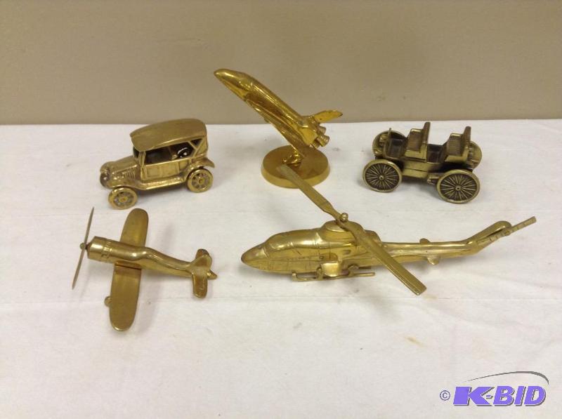 lot 66 image: Brass Helicopter, Planes & Automobiles
