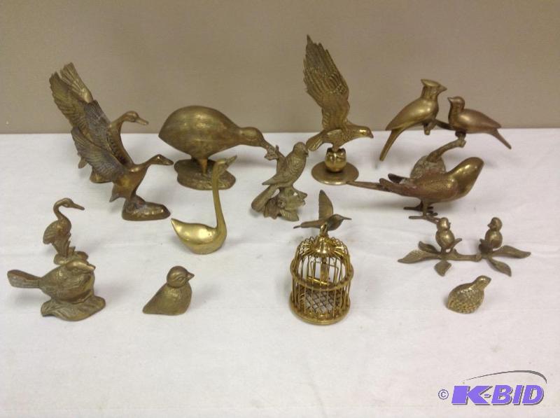 lot 72 image: Collection of Brass Birds