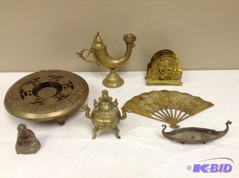 lot 79 image: Asian Themed Brass Collection