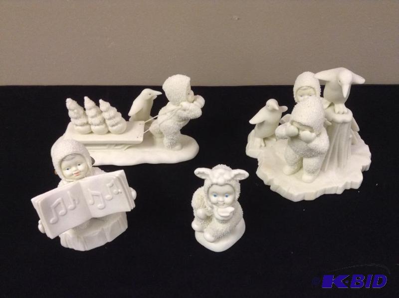 lot 94 image: 4 Snowbabies Figurines
