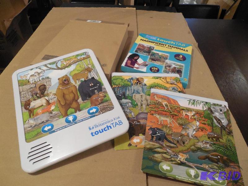 lot 28 image: (5) Britannica Kids Touch Tab Magnificent Mammals Content Bundle