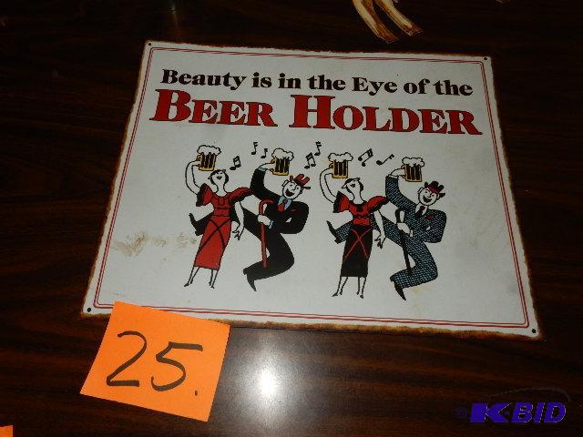 lot 25 image: Beer sign, Metal