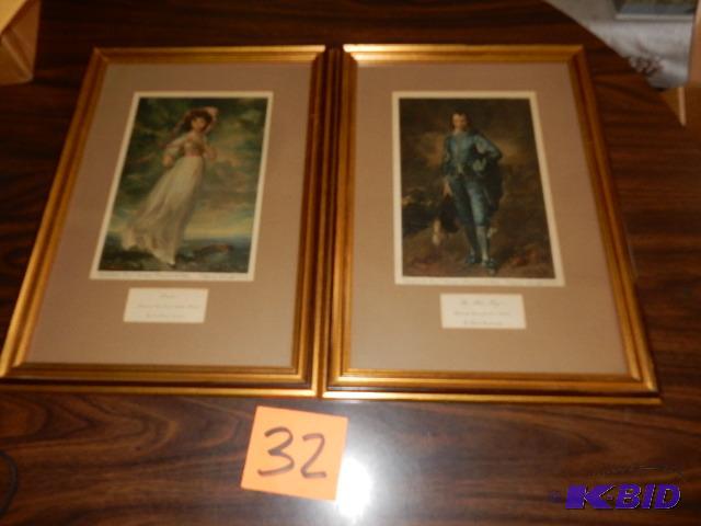 lot 32 image: 2 Portrait Prints