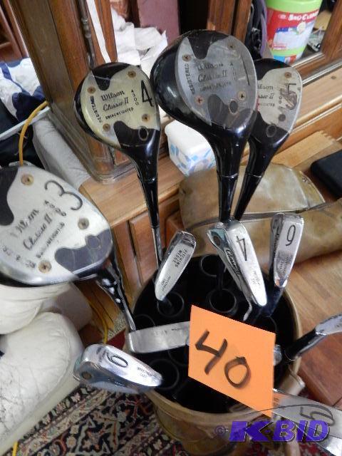 lot 40 image: Wilson Classic 2 Golf Clubs and HOT Z Bag..