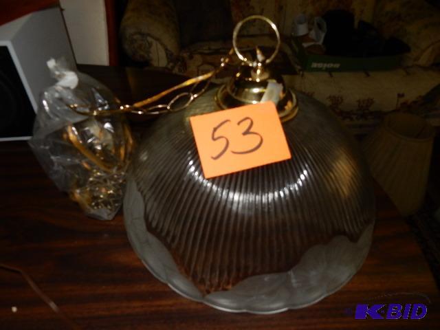 lot 53 image: 16 in Heavy Light Chandelier.. Hanging Lamp