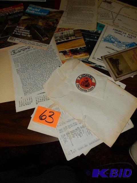 lot 63 image: Misc. Papers and Magazines, Directories.. NEW from 1980, LIONEL Button