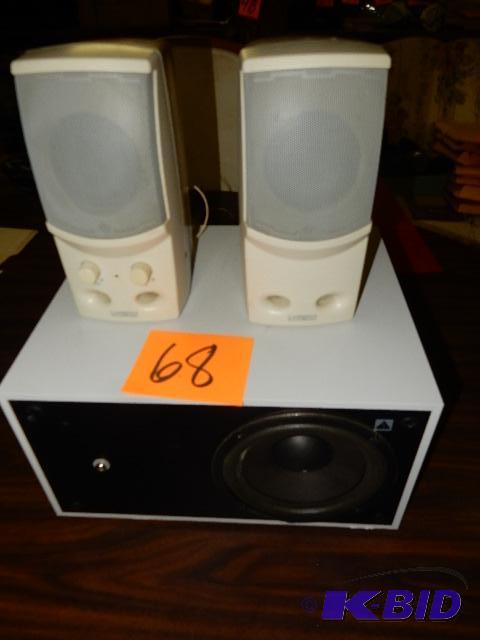 lot 68 image: 2, Creative Speakers, 1 Altec ComputerSpeaker Powered Subwoofer