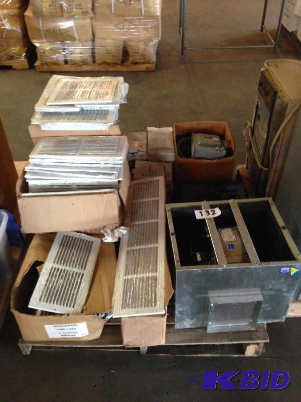 Pallet lot of misc. including vent covers....