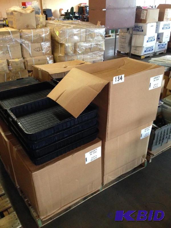 Pallet lot of stacking parts bins. Look new....