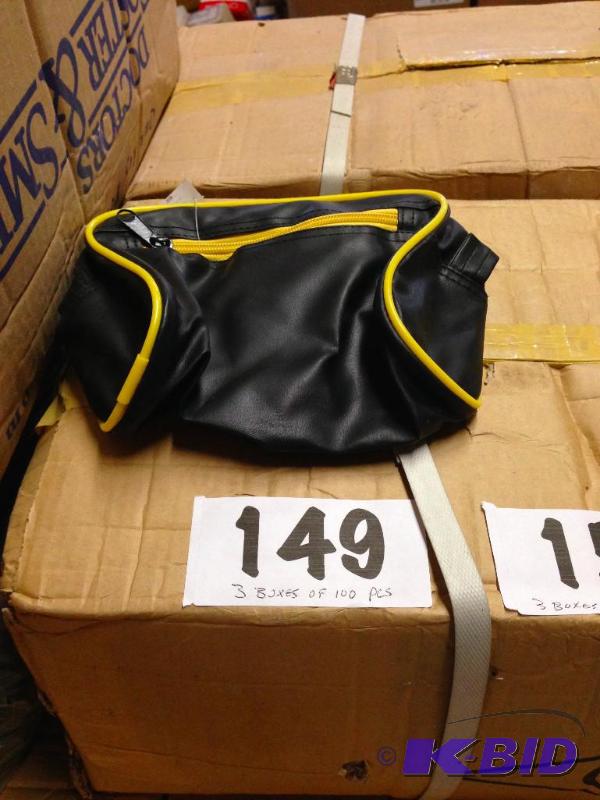 3 boxes of 100 pcs small black zippered pouch...
