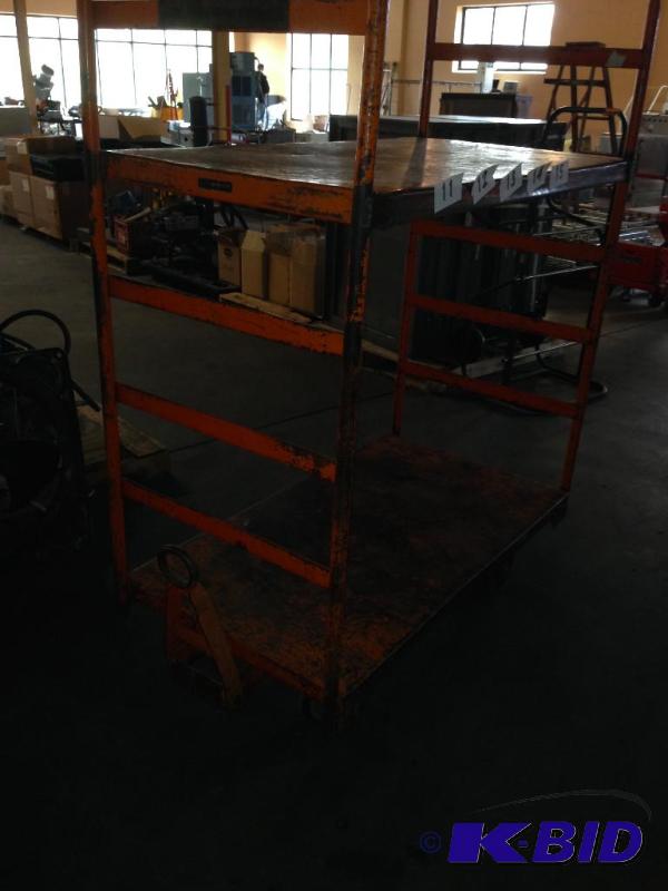 Metal warehouse style cart. Linkable train sy...