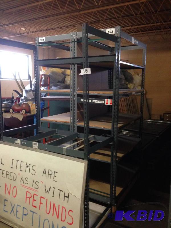 Lot of 3 adjustable parts shelves  racks....
