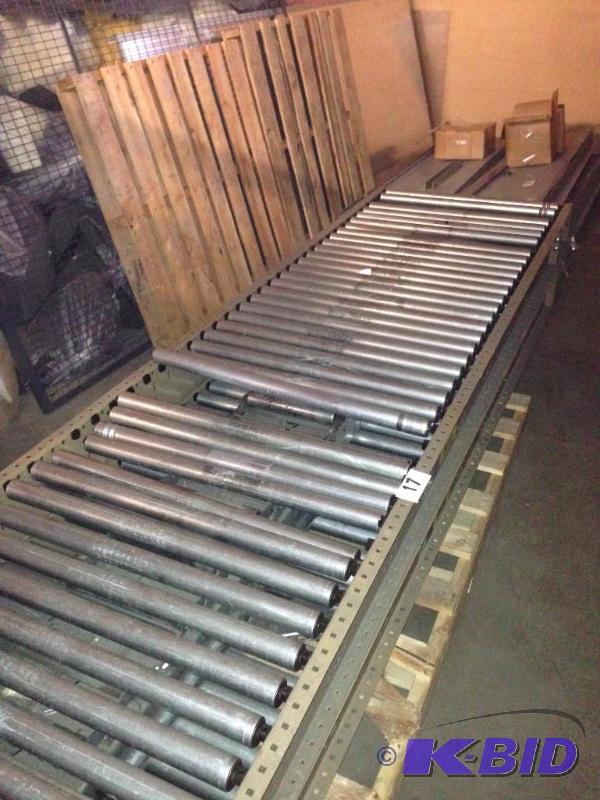 2 long heavy duty roller conveyor sections....