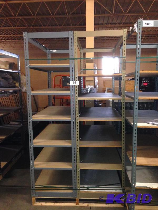 Lot of 2 adjustable parts shelves  racks....