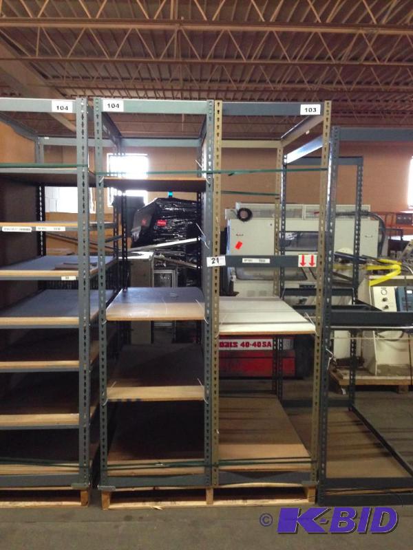 Lot of 3 adjustable parts shelves  racks....